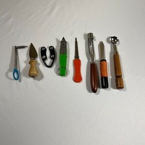 Vintage Kitchen Tool Gadget Lot Melon Baller Apple Corer Foil Cutter